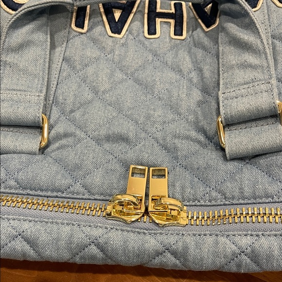 Stoney Clover Blue Quilted Tote Bag with 'MAHALO' Embroidery - Picture 15 of 15